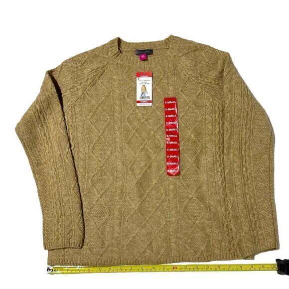 Vince Camuto Women's Cable Sweater Latte Heather Size XS - Picture 7 of 10